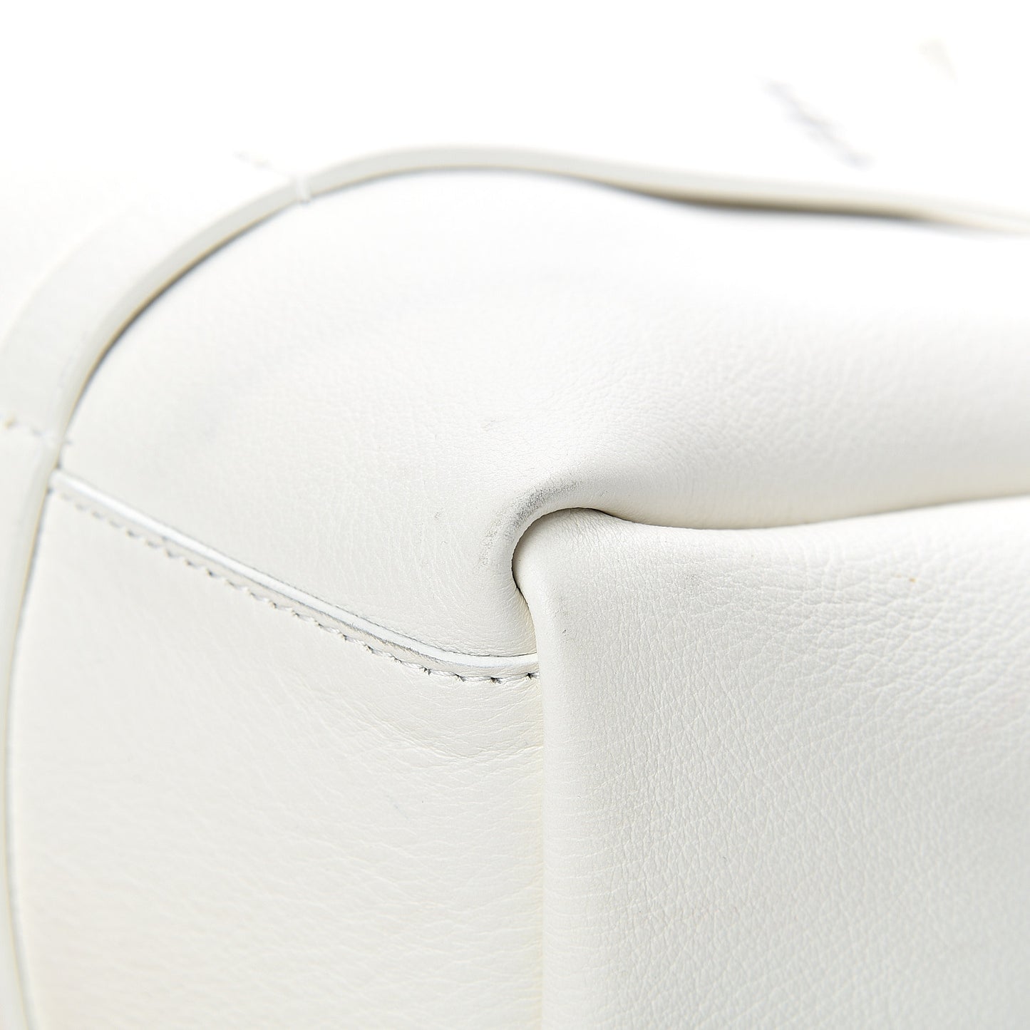 Smooth Calfskin Double Sided Small Everyday Tote Optic White Black