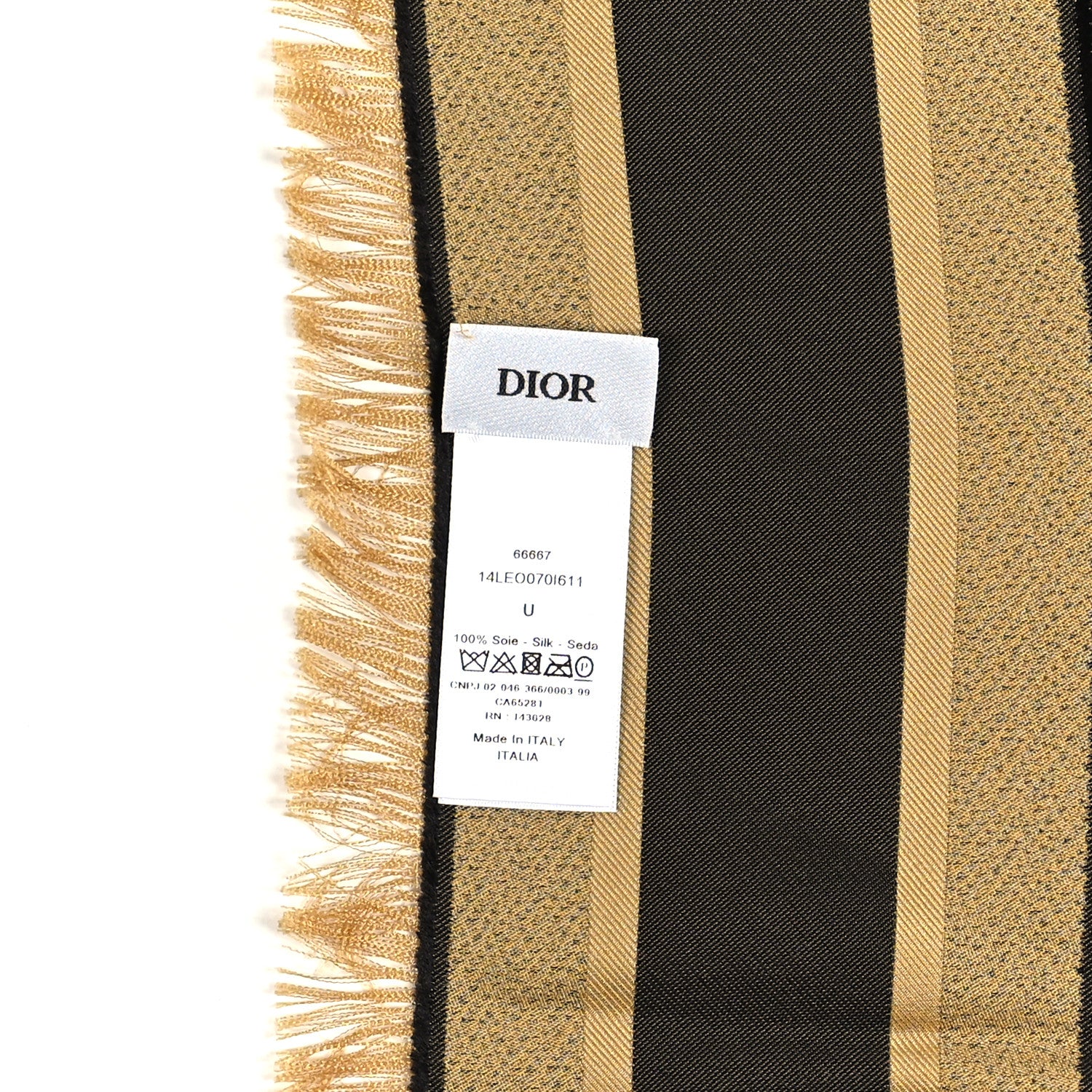 Christian Dior Silk Leopard Print Fringe Scarf Fantai 1451456