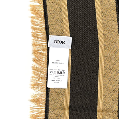 Christian Dior Silk Leopard Print Fringe Scarf Fantai 4 of 4
