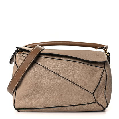 Loewe Grained Calfskin Small Puzzle Bag Sand Mink 1 of 10