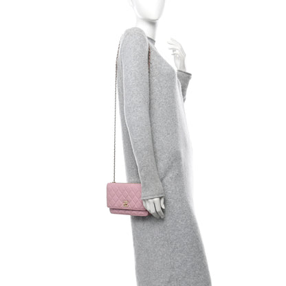 Chanel Lambskin Quilted Trendy CC Wallet On Chain WOC Pink 2 of 13