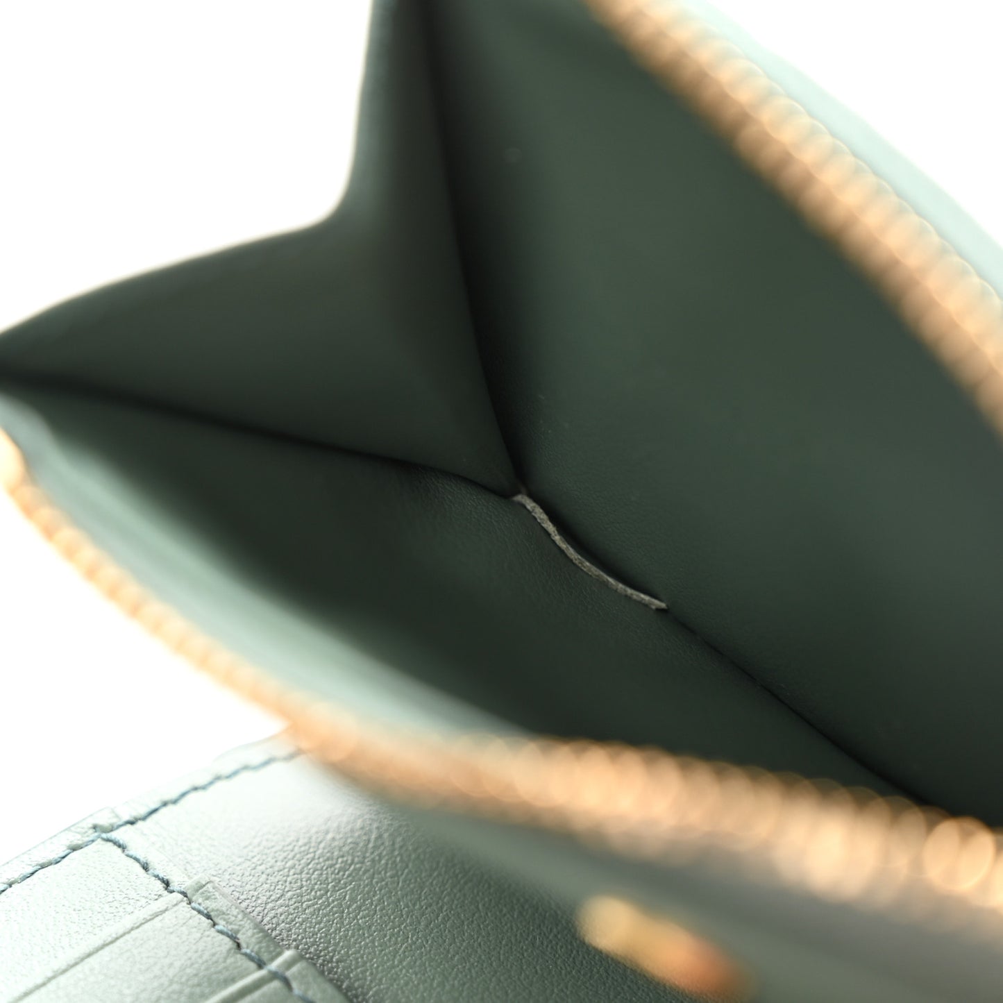 Nappa Intrecciato Bifold Zip Wallet Aloe