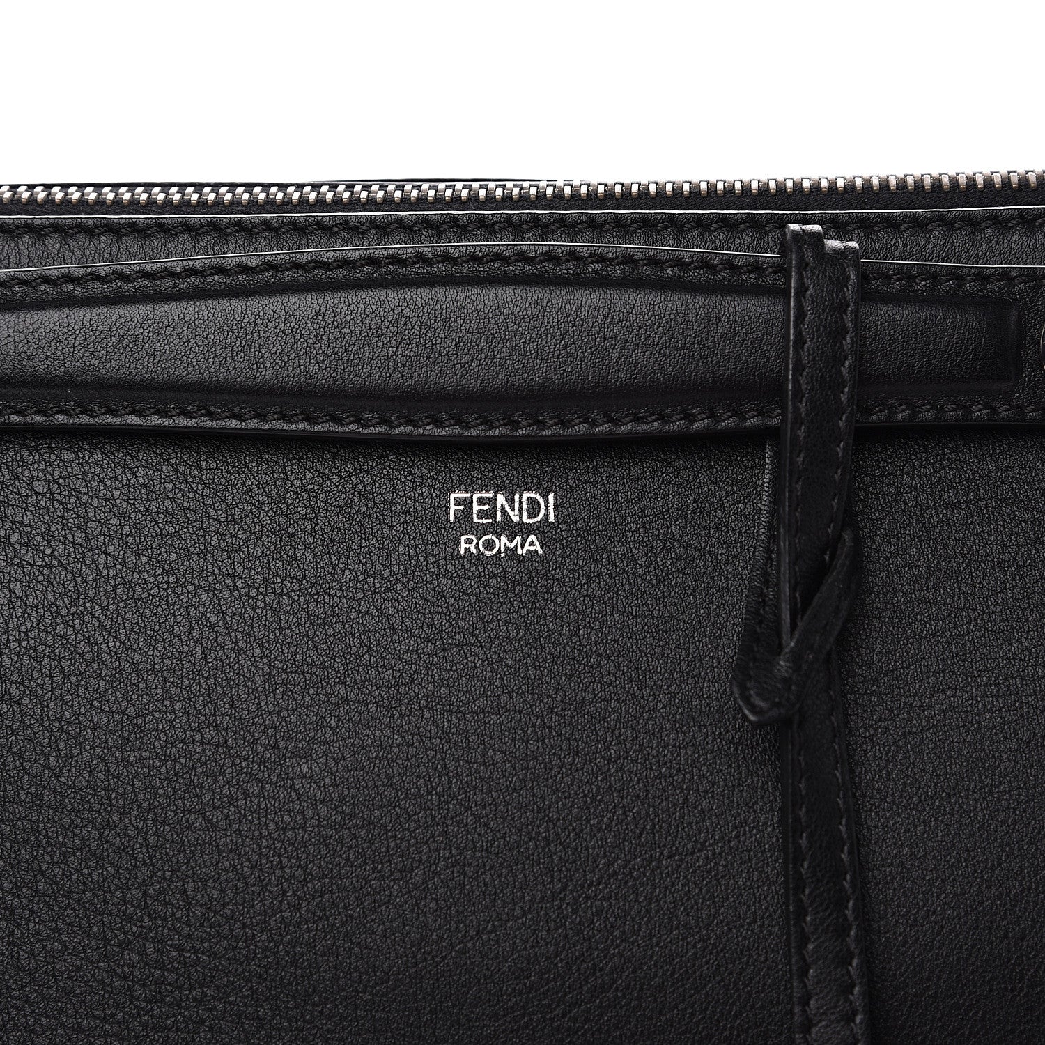 Fendi Vitello Dolce Large By The Way Boston Bag Black 10 of 12