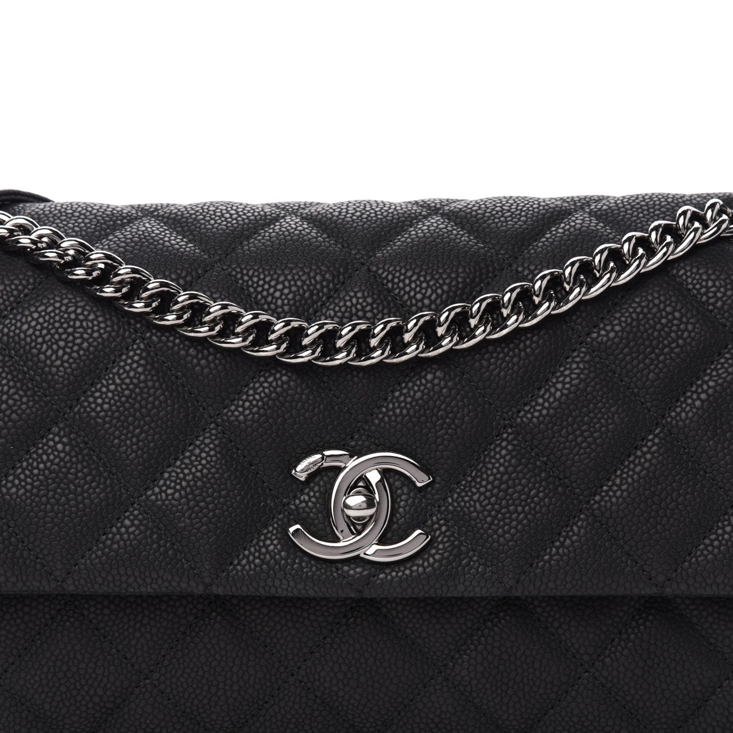Chanel Iridescent Caviar Quilted Medium Lady Pearly Flap Black 11 of 11