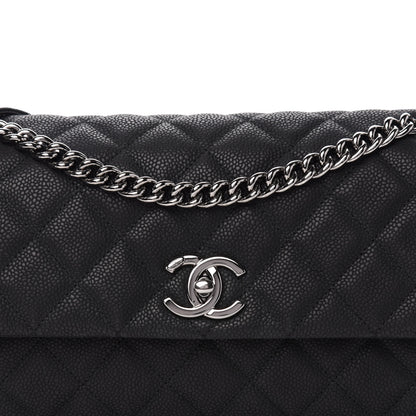 Chanel Iridescent Caviar Quilted Medium Lady Pearly Flap Black 11 of 11