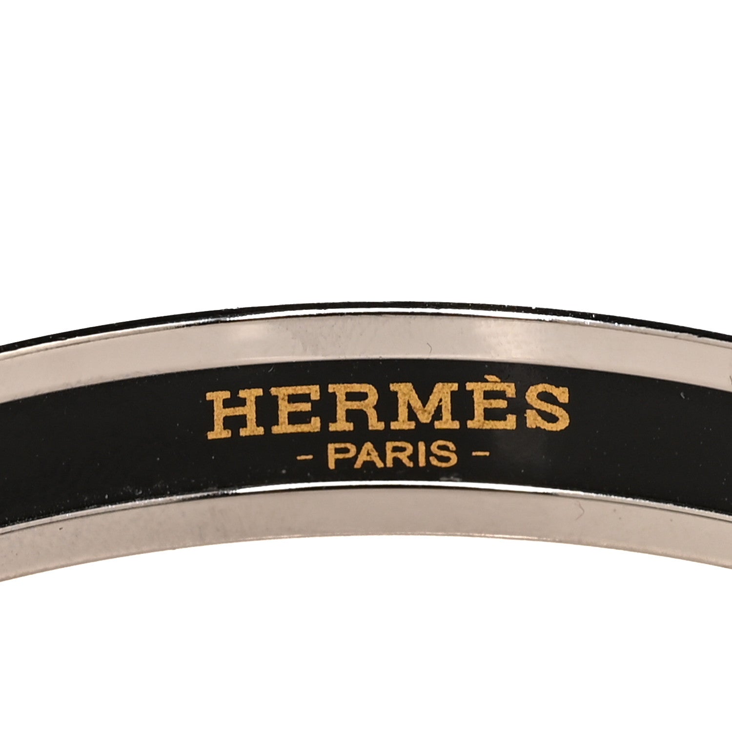Hermes Enamel Printed Narrow Sellier Bracelet 65 White 5 of 5