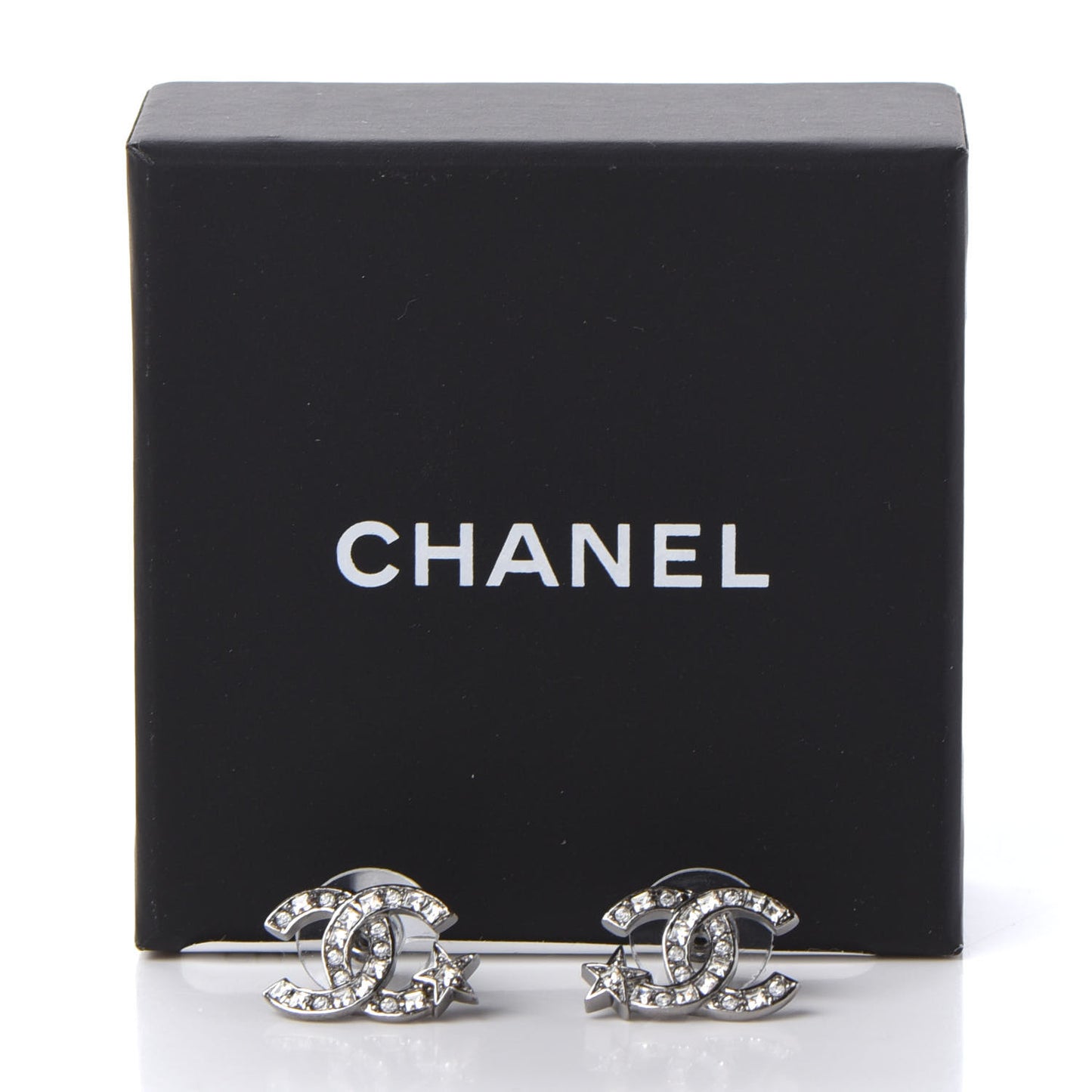 Crystal CC Starfall Earrings Silver