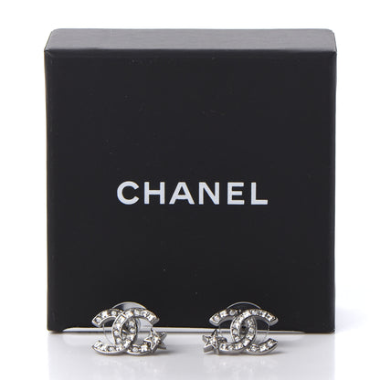 Chanel Crystal CC Starfall Earrings Silver 5 of 5