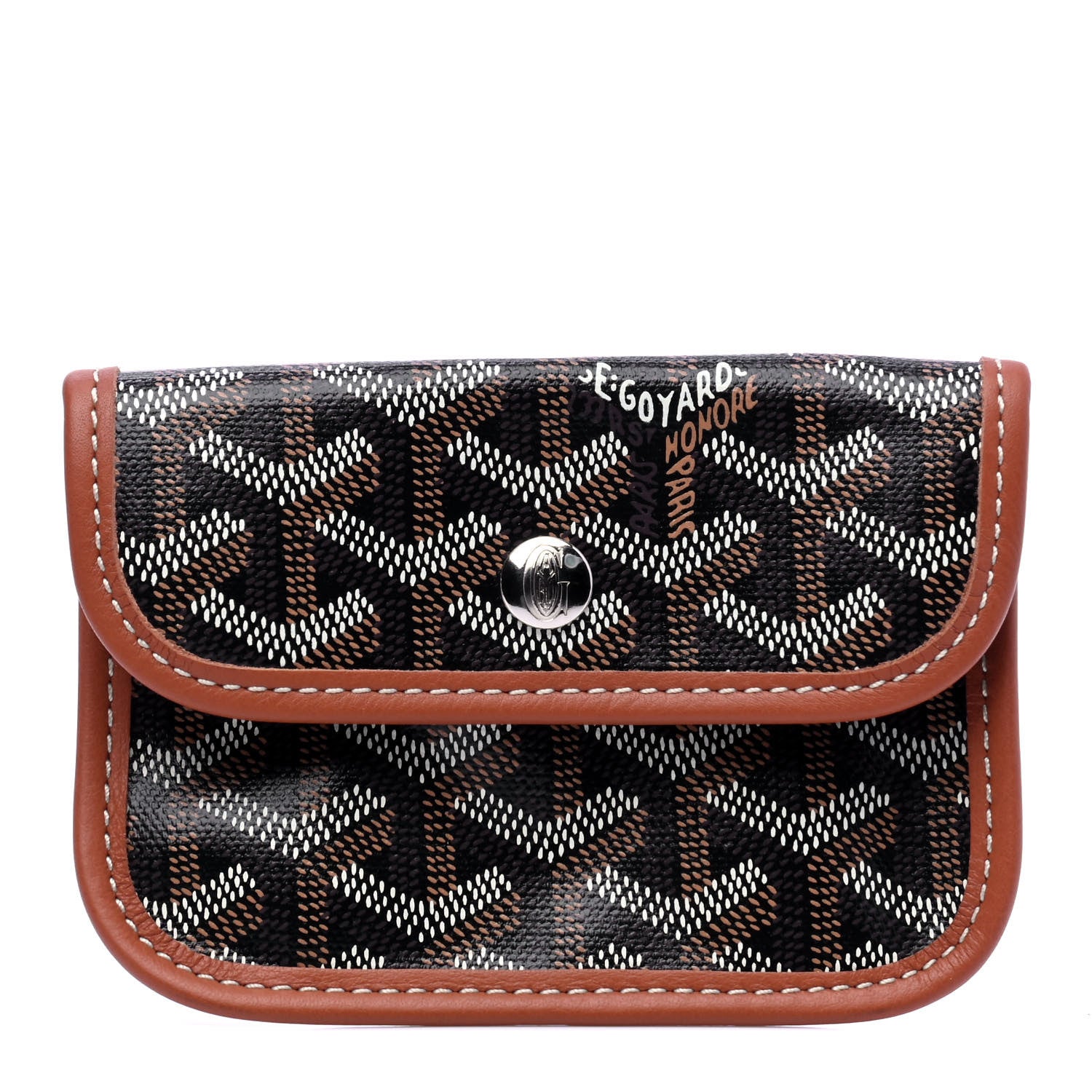 Goyard Goyardine Mini Anjou Pouch Black Gold 1 of 4
