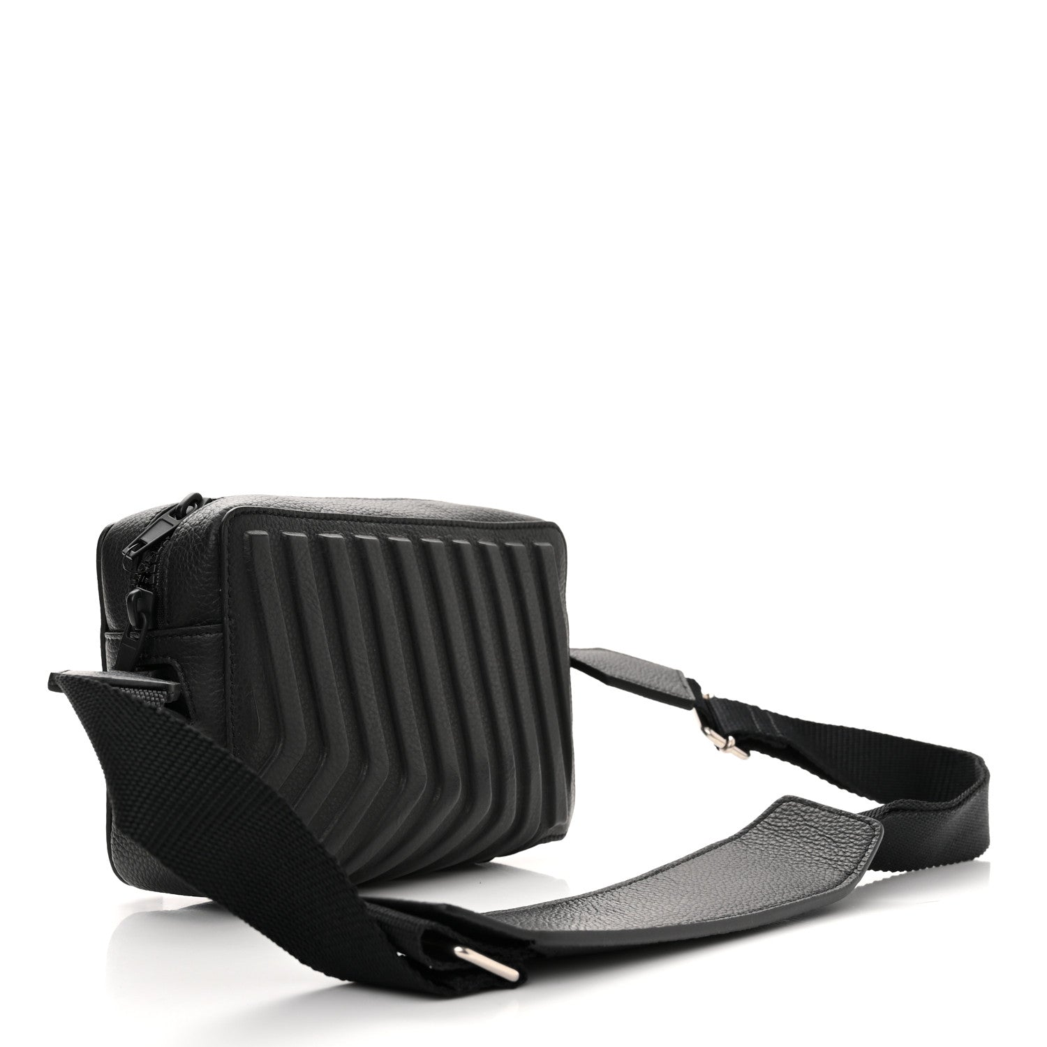 Balenciaga Grained Calfskin Embossed Car Camera Bag Black 3 of 10