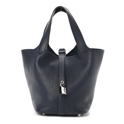 Hermes Taurillon Clemence Picotin Lock 18 PM Bleu Nuit 1 of 10