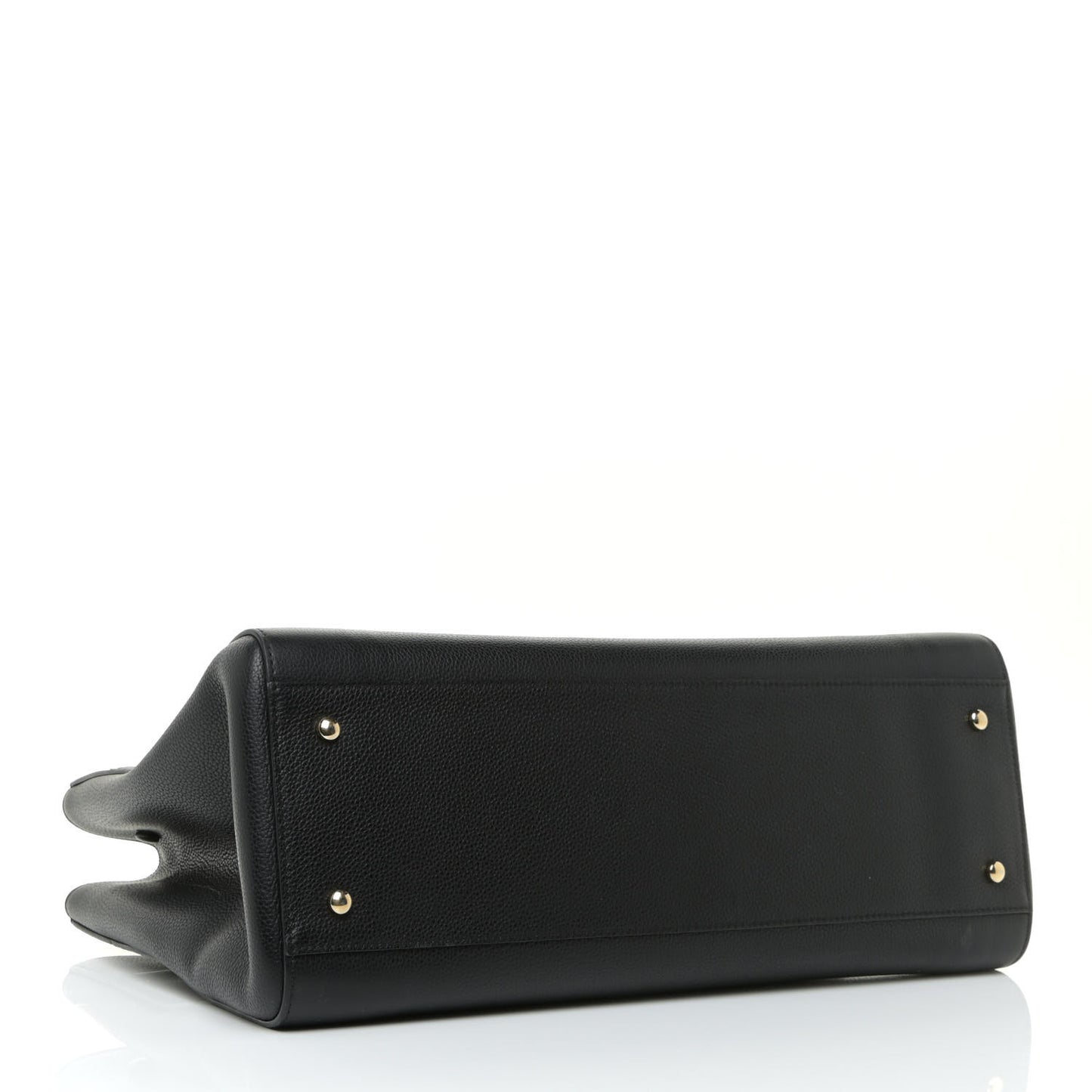 Grained Calfskin Medium Neo Executive Shopper Tote Black