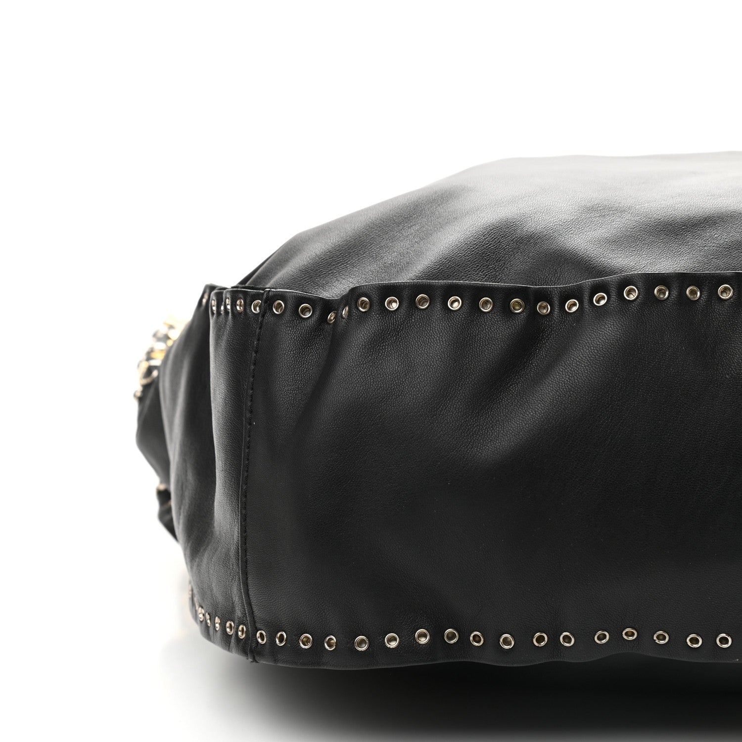 Jimmy Choo Smooth Calfskin Star Studded Hobo Bag Black 8 of 10
