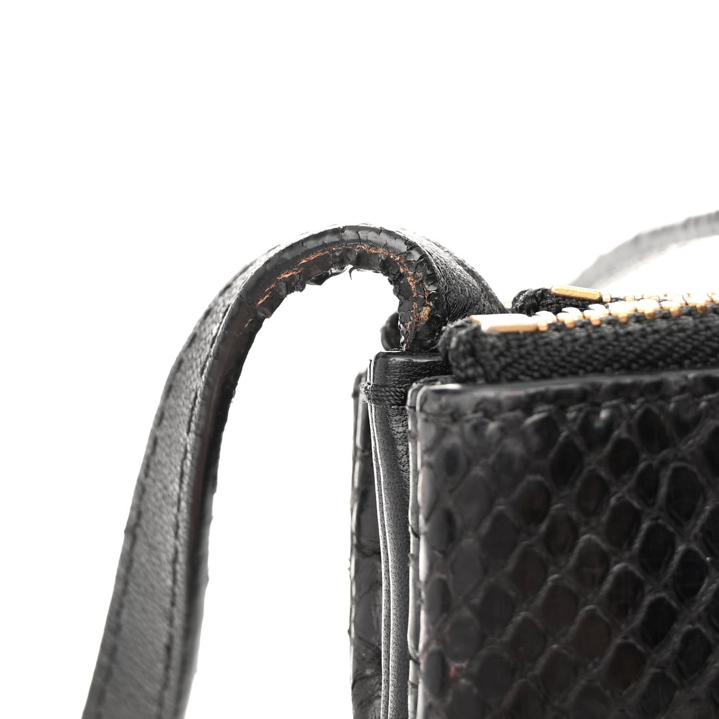 Snakeskin Small Trio Crossbody Bag Black