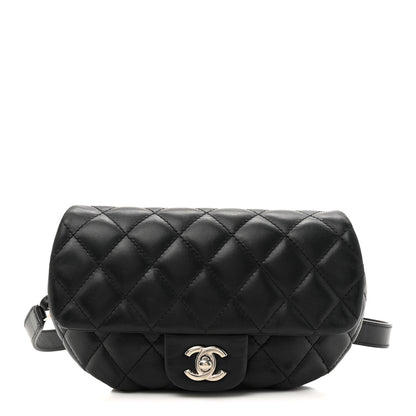 Chanel Calfskin Quilted CC Uniform Flap Belt Bag Black 1 of 17