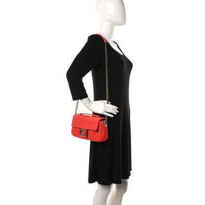 Fendi Technical Fabric FF Midi Chain Baguette Tulipano 2 of 16