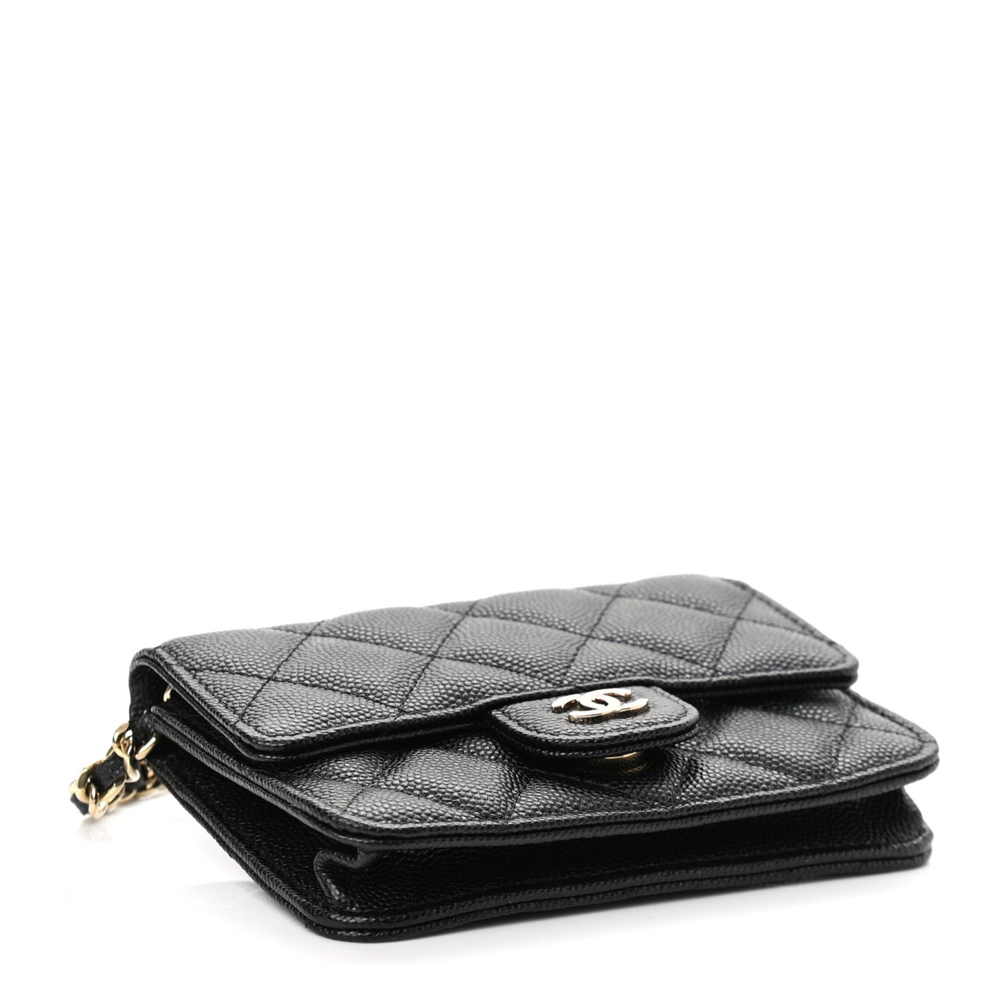 Caviar Quilted Mini Chain Bag Black