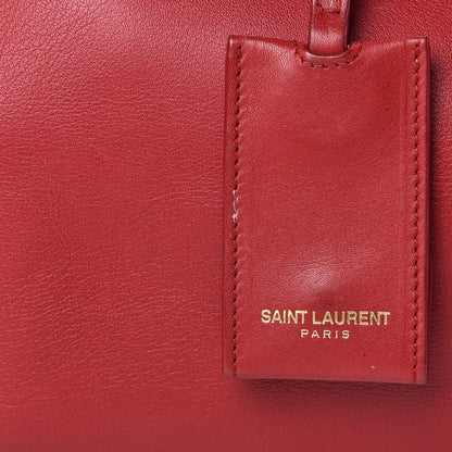 Saint Laurent Calfskin Small Classic Y Cabas Rouge Orient 12 of 19
