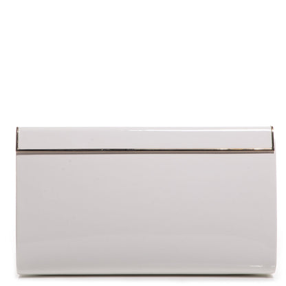 Jimmy Choo Patent Cayla Clutch White 1 of 9