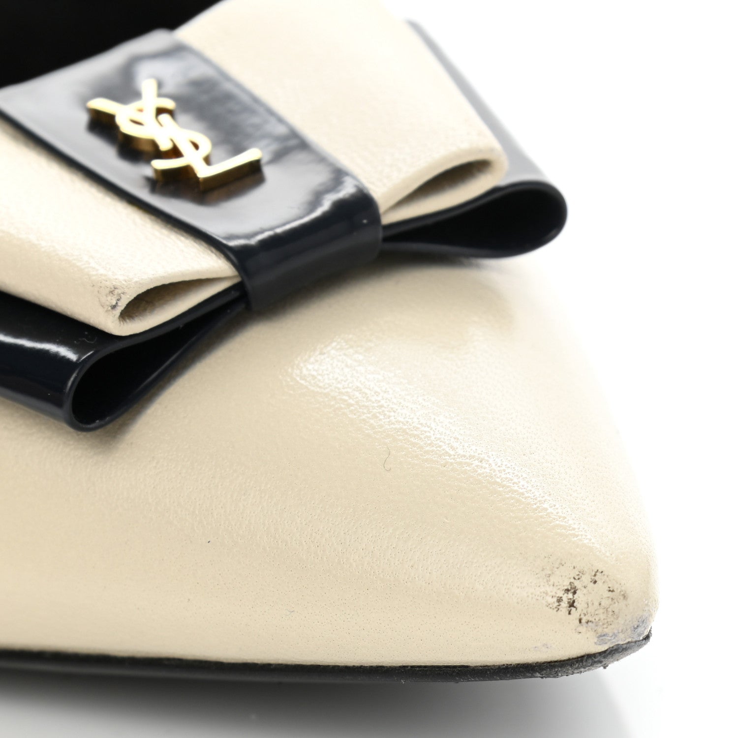 Saint Laurent Belfagor Anais Slingback Flats 41 Navy Pearl 9 of 11