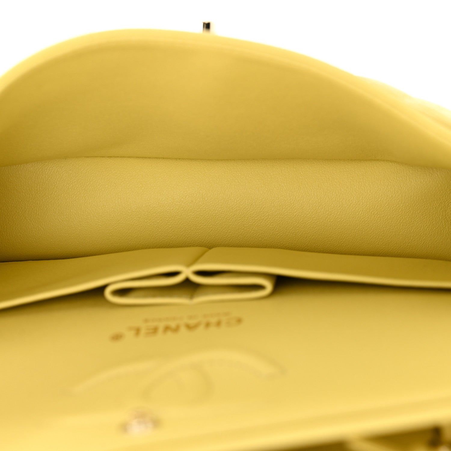 Chanel Caviar Quilted Small Double Flap Light Yellow 5 of 11