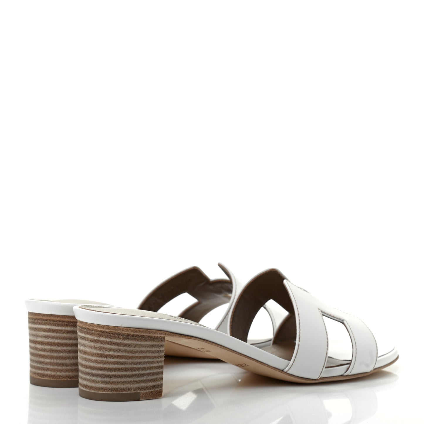 Calfskin Oasis Sandals 39 White