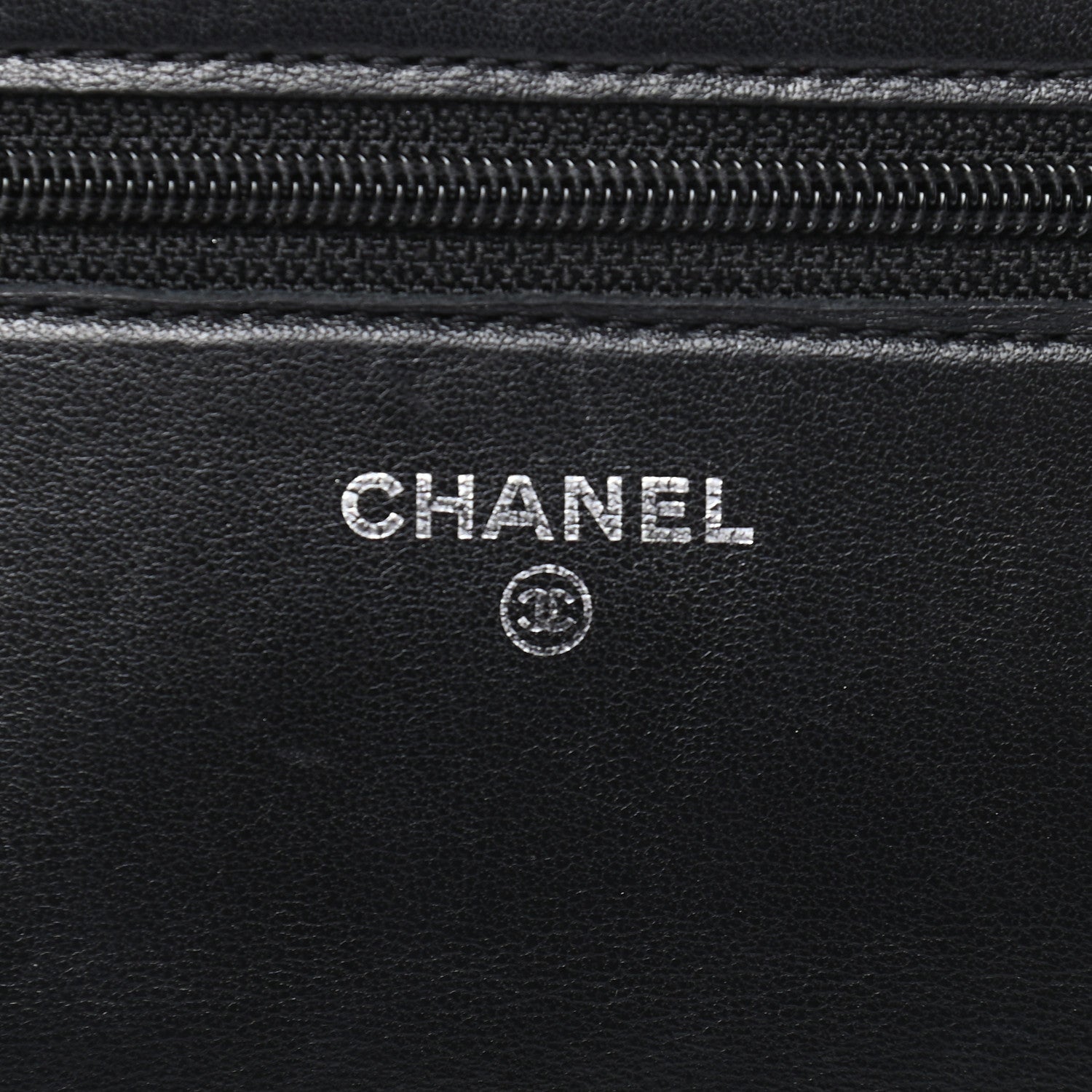 Chanel Lambskin Camellia Embossed Wallet On Chain WOC Black 6 of 9