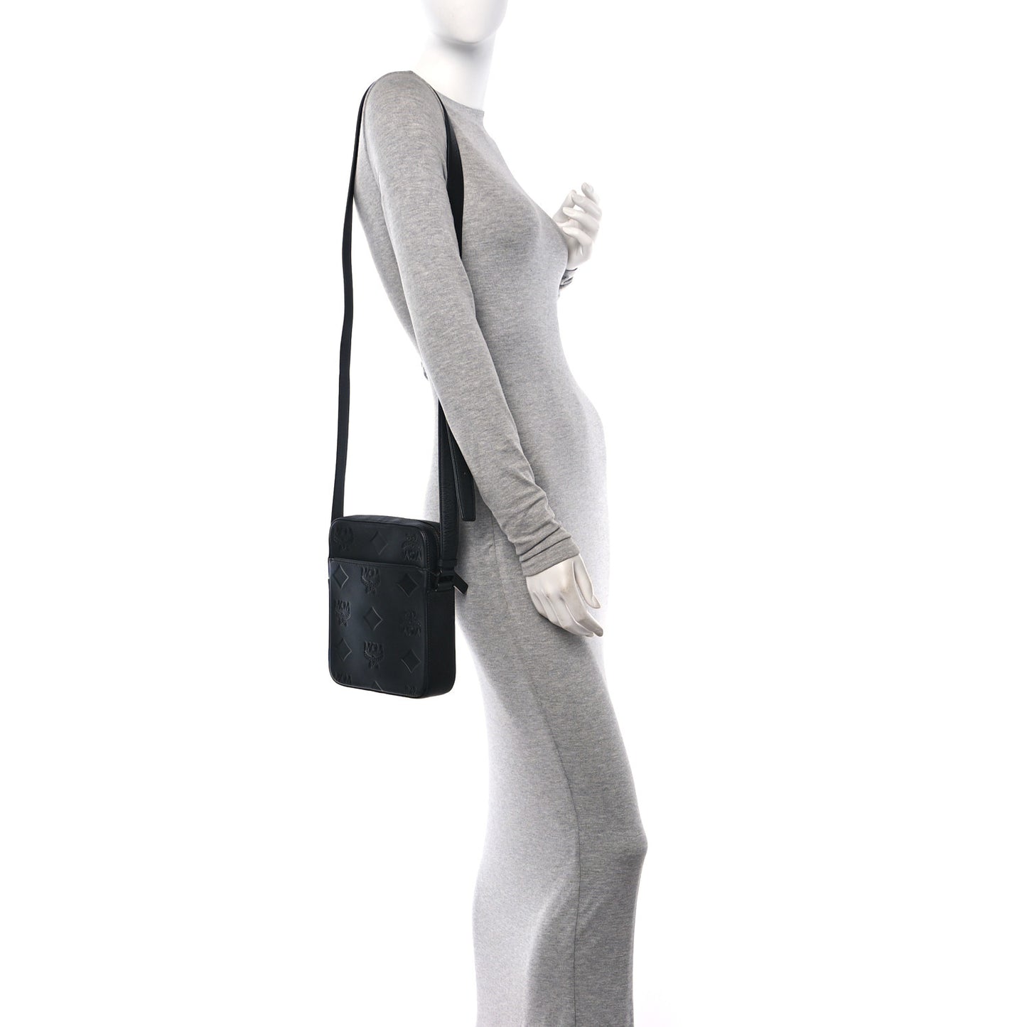 Nappa Maxi Monogram Mini Klassik Crossbody Black