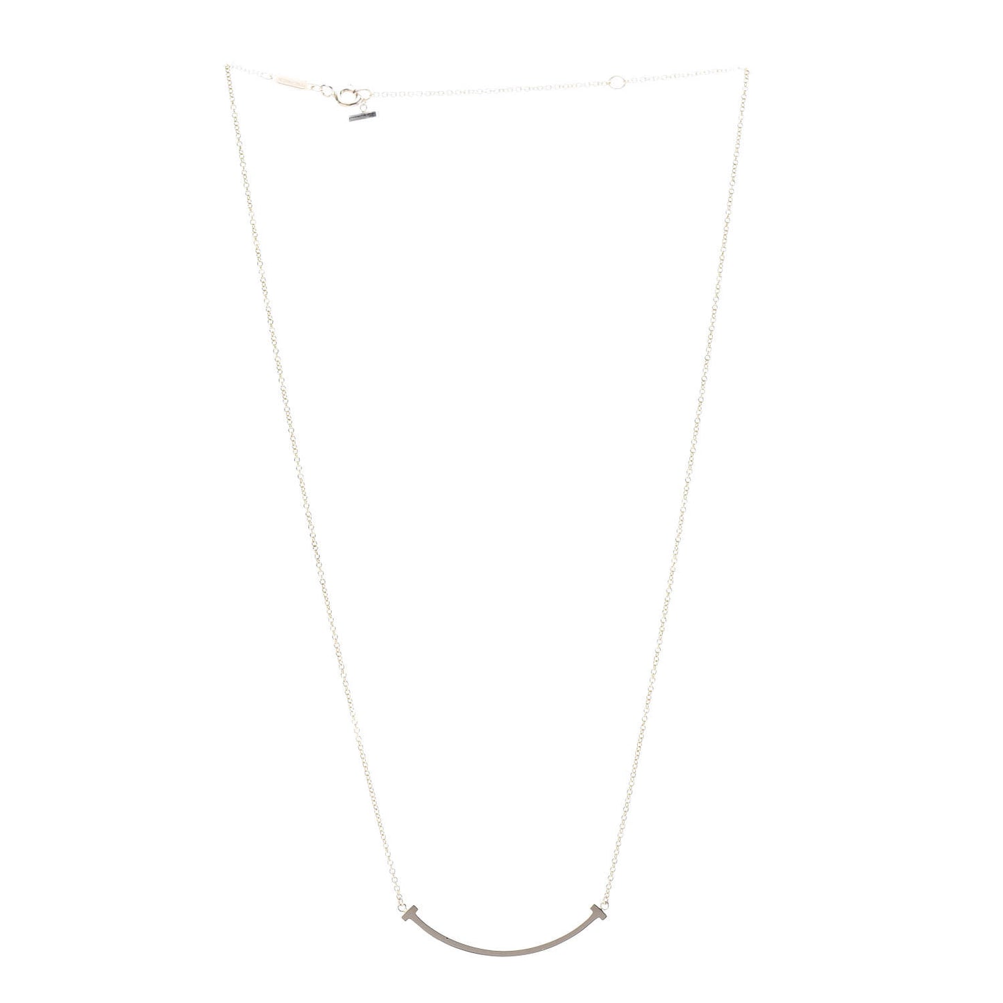 18K Rose Gold Small T Smile Pendant Necklace