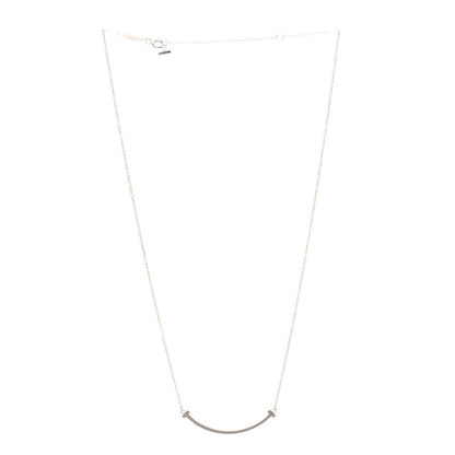 Tiffany 18K Rose Gold Small T Smile Pendant Necklace 3 of 7