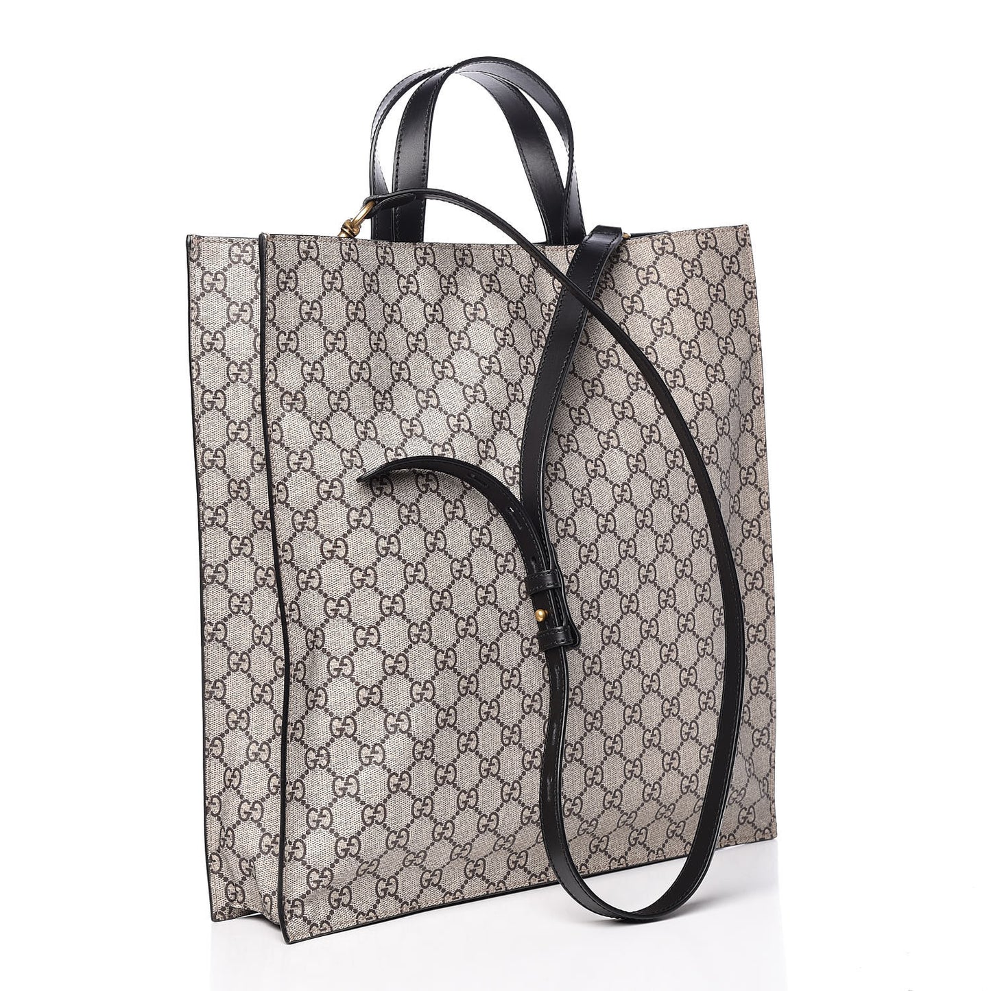 GG Supreme Monogram Angry Cat Vertical Tote