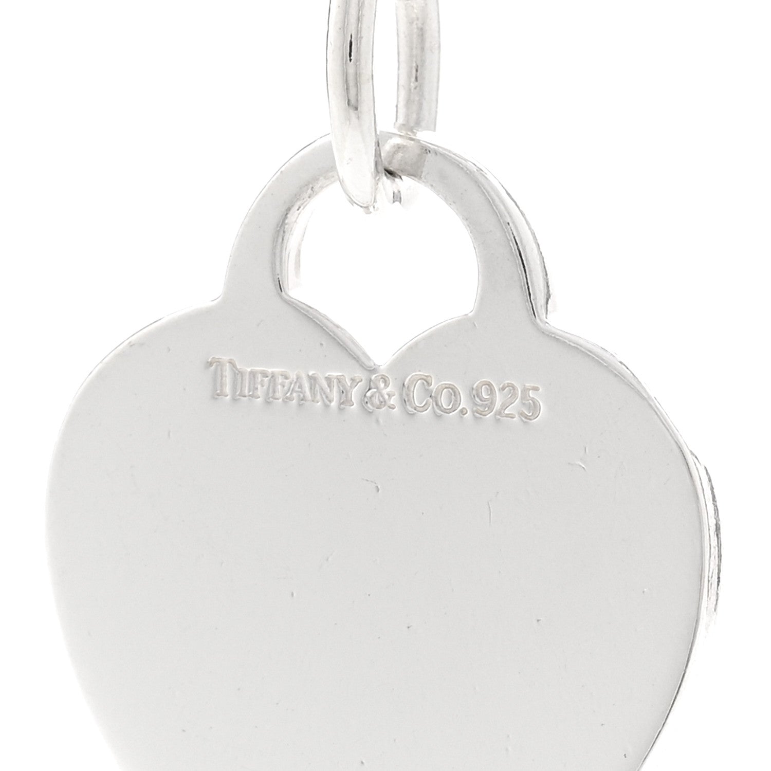 Tiffany Sterling Silver Heart Tag Pendant Necklace 4 of 5