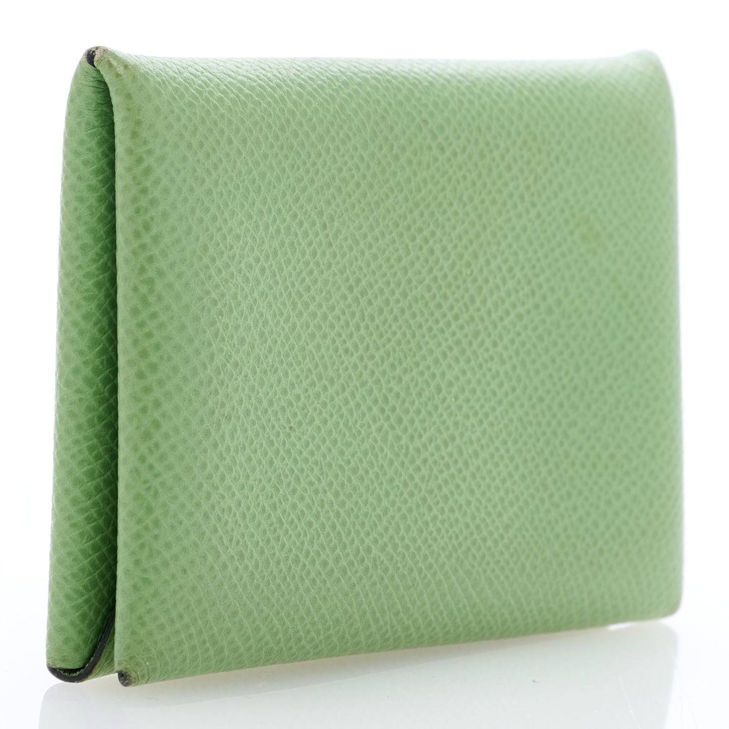 Epsom Calvi Card Case Vert Criquet