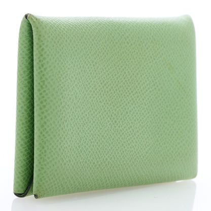 Hermes Epsom Calvi Card Case Vert Criquet 3 of 6