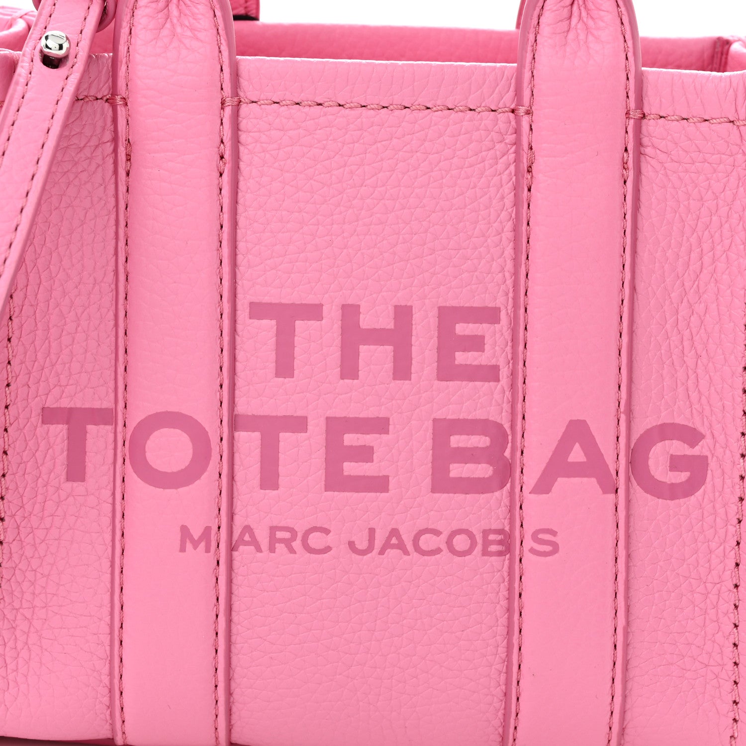 Marc Jacobs Grained Calfskin Mini The Tote Bag Candy Pink 8 of 10