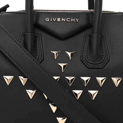 Givenchy Smooth Calfskin Triangle Studded Mini Antigona Black 8 of 11