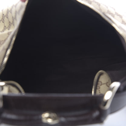 Gucci Monogram Medium Horsebit Chain Hobo Dark Brown 5 of 11