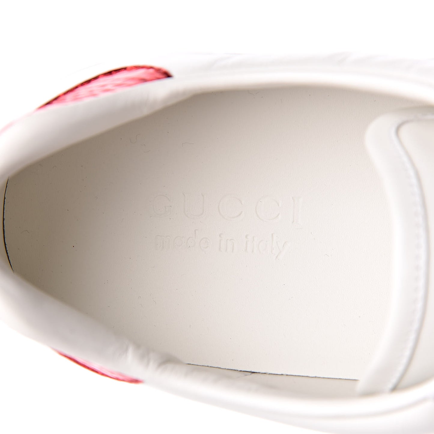 Calfskin Ayers Web UFO Dragon Embroidered Mens Ace Sneakers 7.5 White