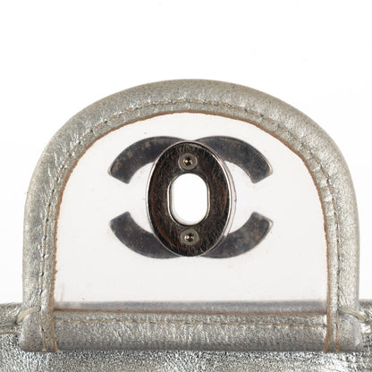 Chanel Vinyl Large Ice Cube Flap Silver 8 of 8