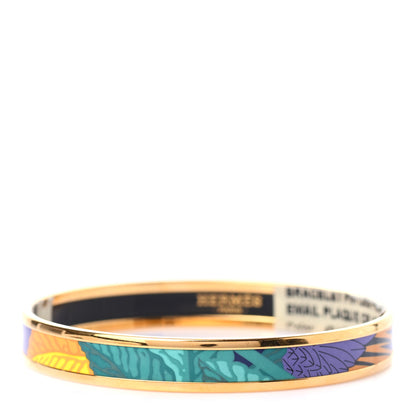Hermes Enamel Printed Narrow Vie D Artiste Bracelet 65 1 of 5