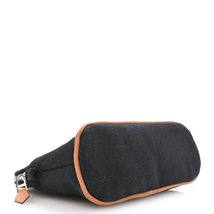 Hermes Cotton Canvas Mini Bolide Travel Cosmetic Pouch Black 7 of 16