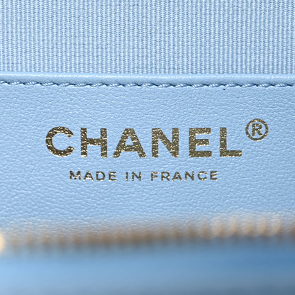 Chanel Lambskin Quilted CC In Love Heart Bag Light Blue 8 of 16