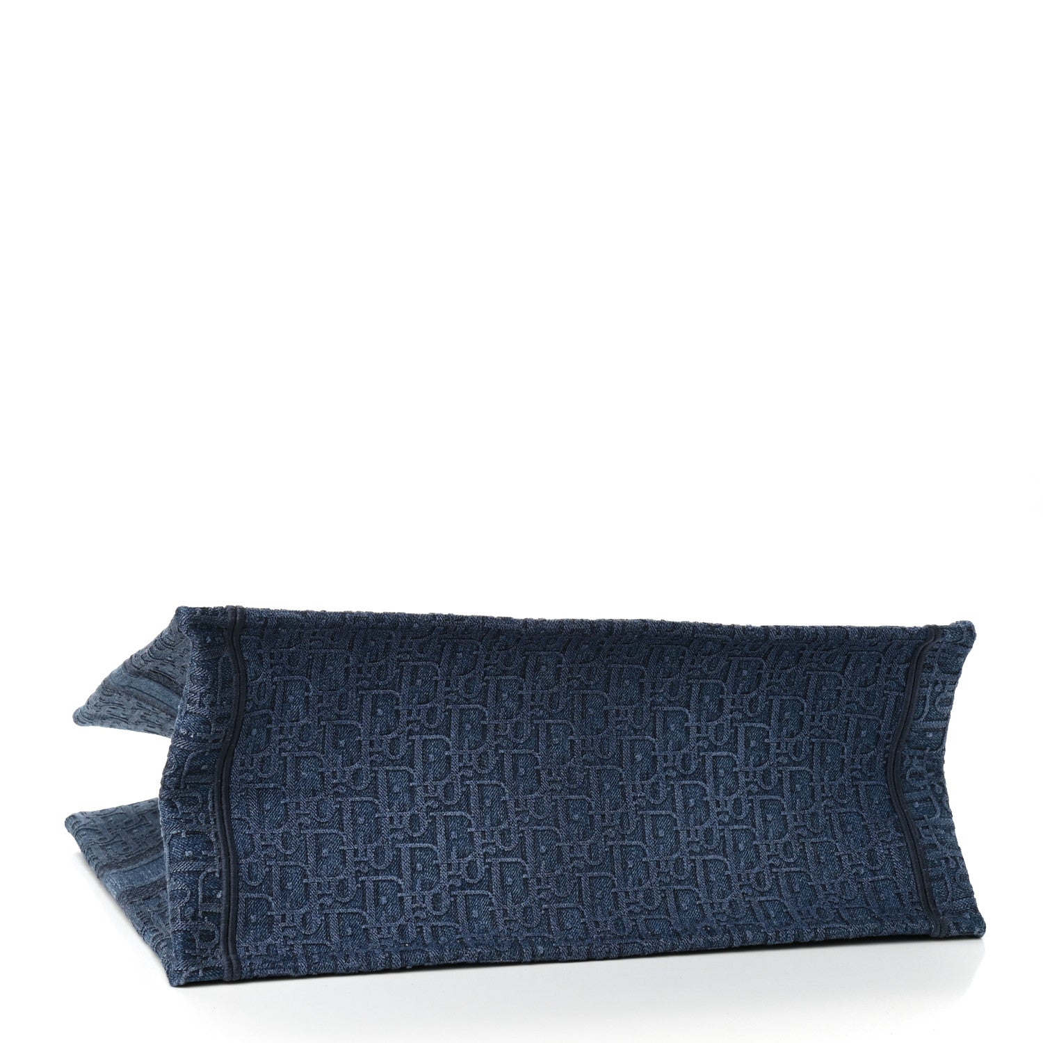 Christian Dior Oblique Denim Book Tote Denim Blue 4 of 8