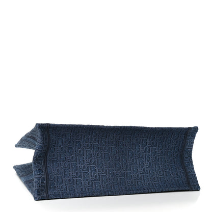 Christian Dior Oblique Denim Book Tote Denim Blue 4 of 8