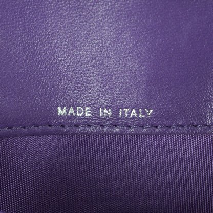 Chanel Lambskin Quilted Boy Yen Wallet Purple 9 of 10