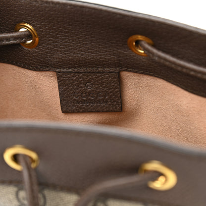 Gucci GG Supreme Monogram Web Mini Ophidia Bucket Bag Brown 6 of 11
