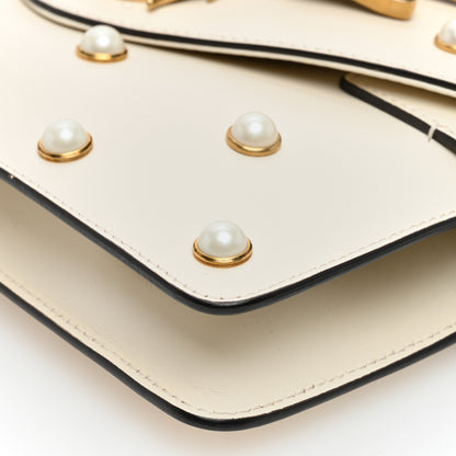 Gucci Nappa Pearl Studded Mini Queen Margaret Broadway Shoulder Bag Mystic White 10 of 10