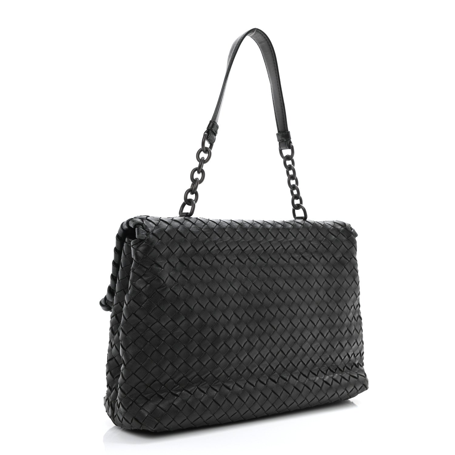 Bottega Veneta Nappa Intrecciato Olimpia Shoulder Bag Nero Black 3 of 9