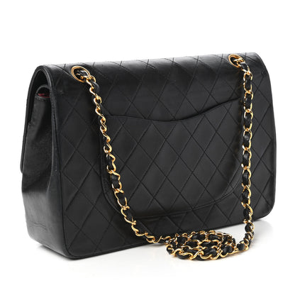 Chanel Lambskin Quilted Medium Double Flap Black 3 of 10