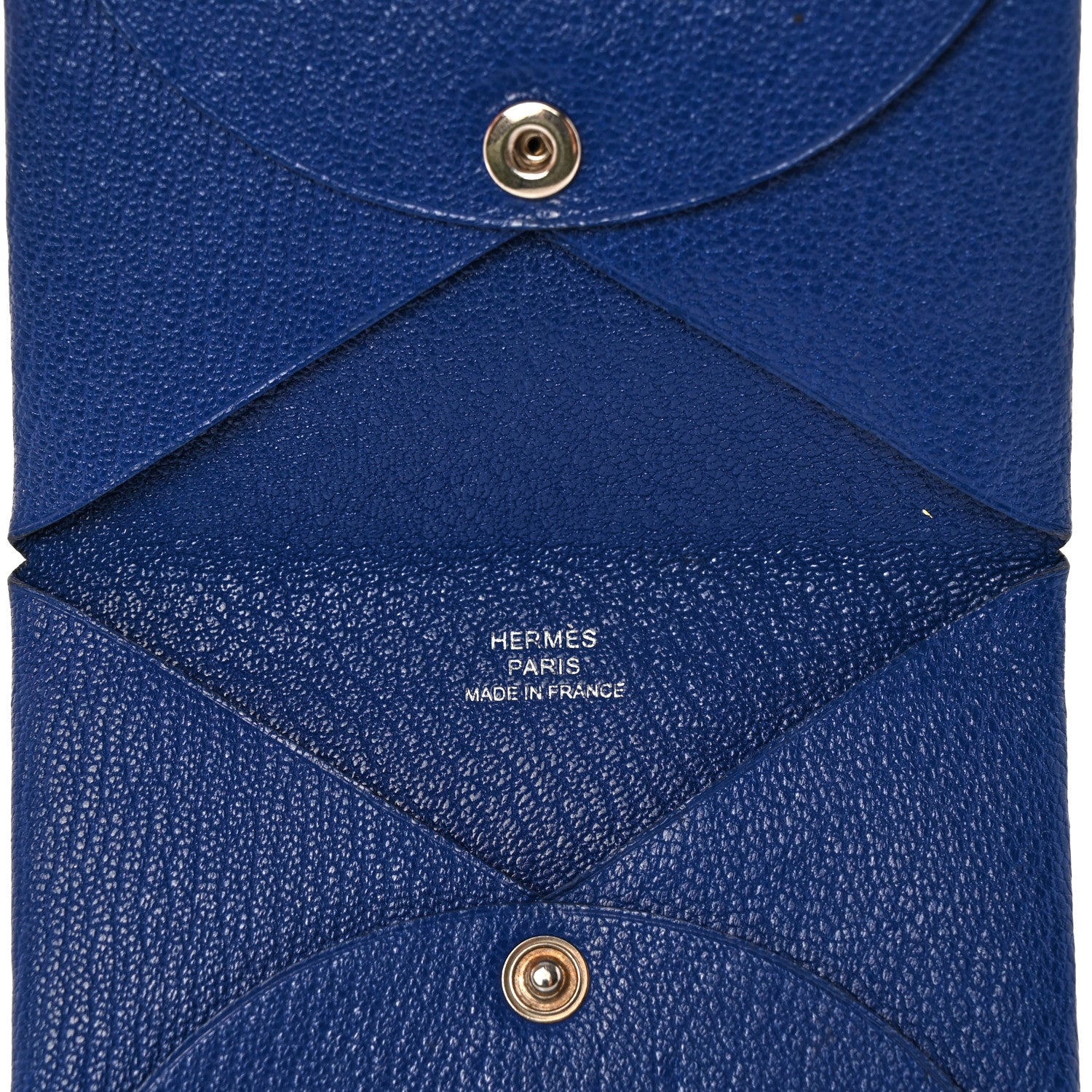 Hermes Chevre Mysore Calvi Card Case Bleu Electrique 5 of 9